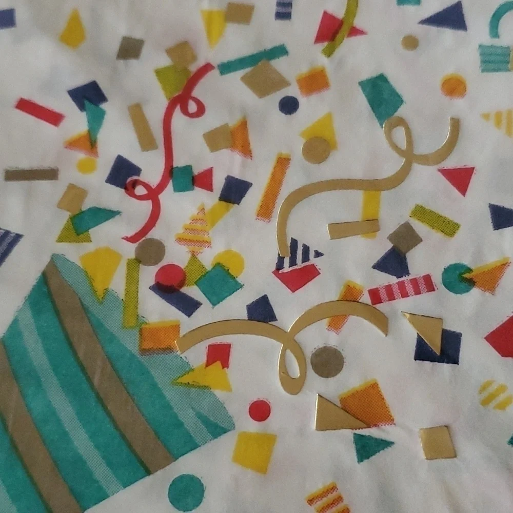 13”‎ Papyrus Napkins 20 count confetti square ONE pack of 20 napkins artsy